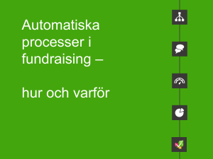 KomMed Jonas Berg - Automatiska processer i fundraising