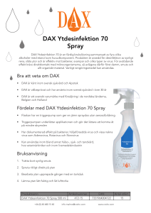 DAX Ytdesinfektion 70 Spray