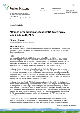 förhöjda psa värden förhöjda psa värden