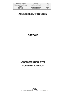 stroke - Sveriges Arbetsterapeuter