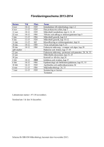 Föreläsningsschema 2013-2014