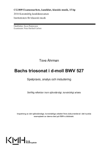 Bachs triosonat i d-moll BWV 527