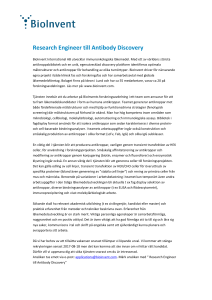 Research Engineer till Antibody Discovery