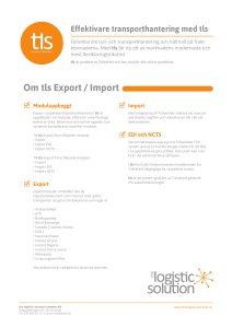 Om tls Export / Import - the logistic solution Sweden AB