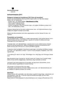 Verksamhetsplan 2017 - Naturskyddsföreningen Uppsala