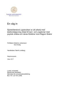 En väg in - Lund University Publications