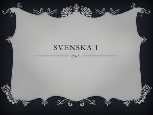 Svenska 1 - Slottegymnasiet