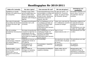 Handlingsplan för 2010-2011