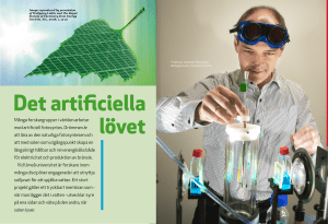 Det artificiella lövet - Solar Fuels, Artificial Leaf