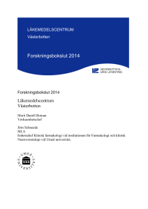 Forskningsbokslut 2014 - Västerbottens läns landsting