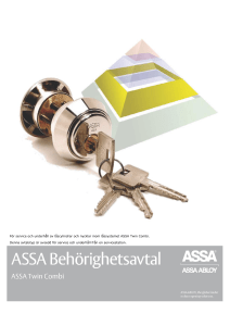 3. ASSA – Behörighetsavtal