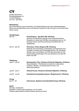 exempler på cv exempler på cv