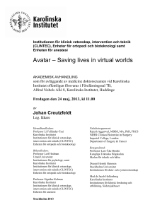 Avatar – Saving lives in virtual worlds - KI Open Archive