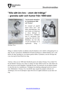 Elevhandledning: Satir och humor 1860-70-tal