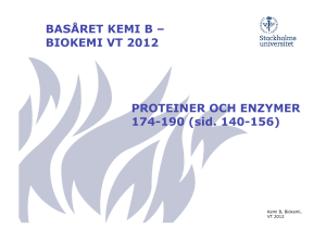 BIOKEMI VT 2012 PROTEINER OCH ENZYMER 174-190