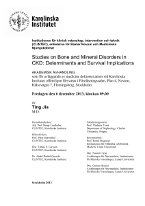 Studies on Bone and Mineral Disorders in CKD