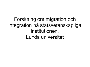 Migrationsforskning på statsvetenskapliga institutionen