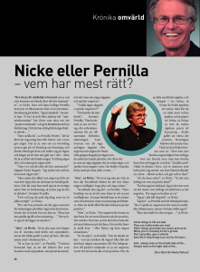 Nicke eller Pernilla - vem har mest rätt? (Jörgen Oom)