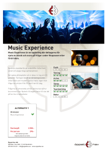 Music Experience - Stockholm
