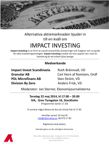 Medverkande Impact Invest Scandinavia