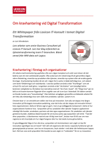 Om kravhantering vid Digital Transformation - Lexicon IT