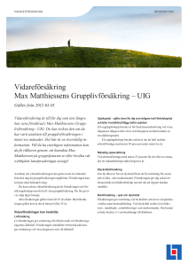 Vidareförsäkring Max Matthiessens