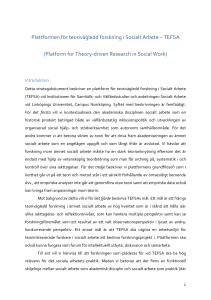 Plattformen för teorivägledd forskning i Socialt Arbete – TEFSA