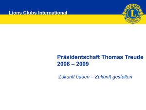 Präsidentschaft Thomas Treude 2008 – 2009