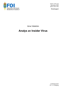 Analys av insider virus.