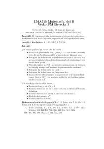 LMA515 Matematik, del B Vecko-PM läsvecka 3