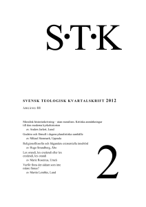 svensk teologisk kvartalskrift 2012