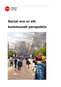 Social oro ur ett kommunalt perspektiv