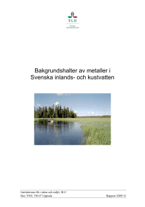 Bakgrundshalter av metaller i svenska inlands- och kustvatten