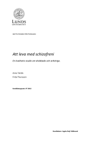 Att leva med schizofreni - Lund University Publications