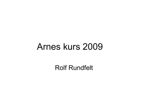 Arnes kurs 2009