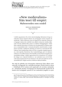 New medievalism» från teori till empiri