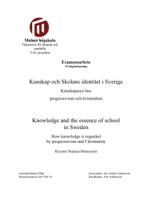 Kunskap och Skolans identitet i Sverige