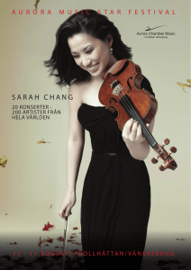 sarah chang - Aurora Chamber Music