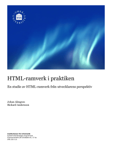 HTML-ramverk i praktiken