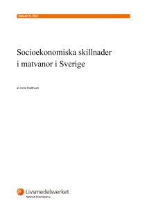 Socioekonomiska skillnader i matvanor i Sverige