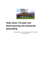 Heby skola 7-9s plan mot diskriminering och