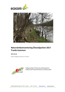 Naturvärdesinventering Östanåparken 2017 Tranås kommun