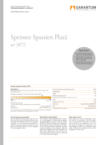 Sprinter Spanien Platå