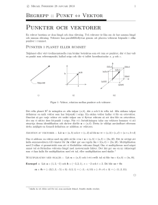 Punkter och vektorer