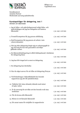 delegering läkemedel undersköterska delegering läkemedel undersköterska