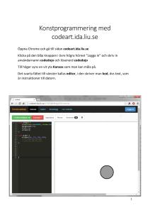 Konstprogrammering med codeart.ida.liu.se