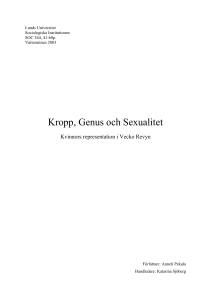 Kropp, Genus och Sexualitet - Lund University Publications