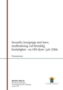 RättsPM 2006:20 Sexuella övergrepp mot barn