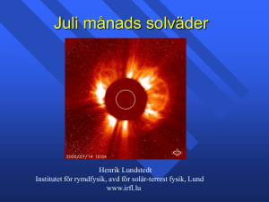 Solshow - IRF Lund - Institutet för rymdfysik