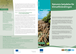 EU-kommissionen Naturens betydelse för klimatförändringen